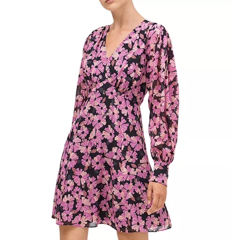 Kate Spade Wallflower Floral Chiffon Dress | 10 NWT